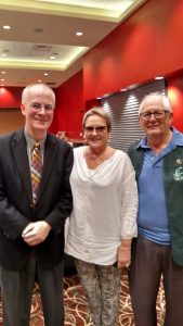 Curt Witcher and WSGS board members Patty Olsen and Roger Newman